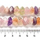 Brins de perles de quartz mélangés naturels G-N327-05-23-5