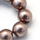 Backen gemalt pearlized Glasperlen runden Perle Stränge HY-Q003-4mm-78-3