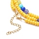 Glass Seed & Cat Eye Waist Beads NJEW-C00030-02-5