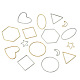 Pandahall Jewelry 40Pcs 16 Style Alloy Linking Rings FIND-PJ0001-27-3