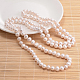 Natural Pearl Beads Necklace NJEW-P126-A-08-2