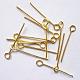 Golden Plated Brass Eye Pin Fit Jewelry Making Findings X-EPC4.0cm-G-1