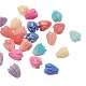 40pcs 8 couleurs de perles de résine de poudre de coquille RESI-CJ0001-144-3