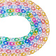 5 Stränge 5 Farben transparente handgefertigte Bordsteinkette aus Acryl AJEW-TA0001-15-3