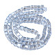 Electroplate transparentes abalorios de vidrio hebras EGLA-N002-28-F03-3