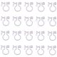 PandaHall 1 Box Plastic Clip-on Earring Settings Clear Earring Components Flat Round Earring Findings for Jewelry Making 11x10x3.5mm KY-PH0007-09-1