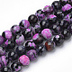 Dyed Natural Fire Crackle Agate Beads Strands G-Q462-125A-6mm-1