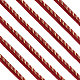 ポリエステルツイストリップコードトリム  家の装飾のためのツイスト トリム コード ロープ リボン  室内装飾品  手作り工芸品  暗赤色  5/8インチ（17mm）  約13.67ヤード（12.5m）/ロール OCOR-WH0071-044A-03-1