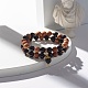 Ensemble de bracelets extensibles en tourmaline naturelle et perles rondes en bois BJEW-JB07165-03-2