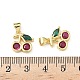 Латунные микро проложить кубического циркония подвески KK-L243-01G-02-3