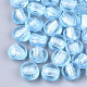 Handgefertigte Silberfolie Murano Glasperlen SLF12MMY-1L-1