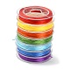 7 rollo de 7 colores de cuerdas de cristal elásticas planas. EW-YW0001-09-1