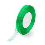 Sheer Organza Ribbon, DIY Material for Ribbon, Green, 1/2 inch(12mm), 500yards(457.2m)