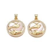 Латунные микропаве прозрачные подвески с фианитом KK-N254-186G