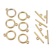 Застежки тоггл в тибетском стиле  TIBE-A12208-G-NR