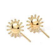 Ion Plating(IP) 304 Stainless Steel Sun Stud Earrings for Women EJEW-F300-12G