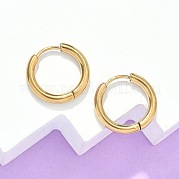 Серьги-кольца Huggie Hoop из нержавеющей стали 304 с ионным покрытием (IP) EJEW-F111B-17mm-G