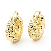 Латунные массивные серьги-кольца с круассаном для женщин KK-D080-16G-01