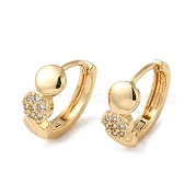 Серьга-кольцо KC из позолоченной латуни с микропаве и фианитами EJEW-L271-18KCG-02