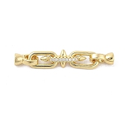 Латунные микро проложить кубического циркония раз за застежками KK-U059-07G