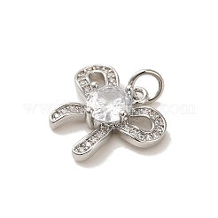 Покрытие стойки латунный кулон микро-паве прозрачный кубический цирконий&nbsp;KK-S366-20P