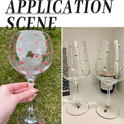 Наборы для самостоятельного изготовления колец с заглавными буквами a~z из латуни и эмали для бокалов с вином DIY-SC0024-59A