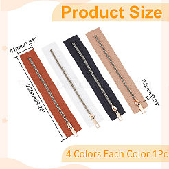 4 шт. 4 цвета pu кожа молния швейная фурнитура&nbsp;FIND-WR0011-72