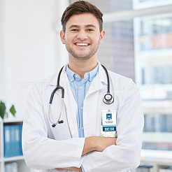 20 шт. прямоугольные акриловые держатели для значков&nbsp;AJEW-BC0009-77