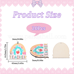 2 сумка односторонние печатные деревянные подвески WOOD-SC0001-57