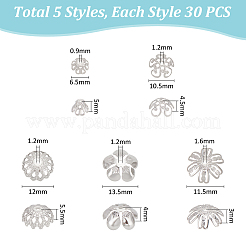 150 шт. 5 стиля колпачков из нержавеющей стали 304&nbsp;STAS-UN0060-37