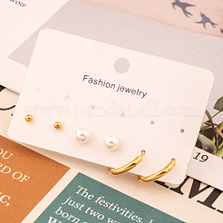 3 пара серег в французском минималистичном стиле с круглыми и кольцевыми серьгами из нержавеющей стали 304 ZZ2874