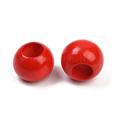 Спрей окрашены деревянные европейские бусины&nbsp;WOOD-F017-05F