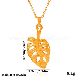 Ожерелья из нержавеющей стали 304 с подвеской в виде листа для женщин&nbsp;ZY9462-2