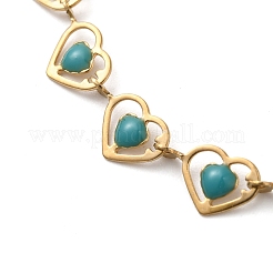 Браслеты из нержавеющей стали 304 в форме сердца для женщин&nbsp;LS-BJEW-C076-02A-02