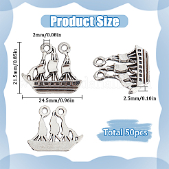 50 шт. Подвески из сплава в тибетском стиле TIBEP-SC0002-91