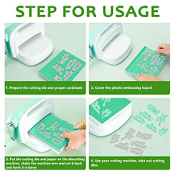 4 pz. stencil per fustelle in acciaio al carbonio a tema festival&nbsp;DIY-WH0309-3465
