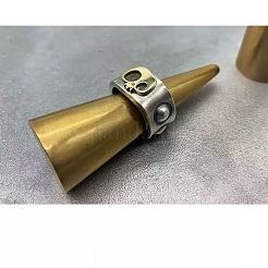 Halloween-Armreif mit zweifarbigem Totenkopfmotiv aus Legierung&nbsp;WG69205-01