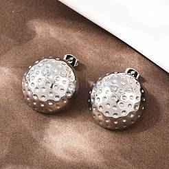 Pendientes de botón de acero inoxidable 304&nbsp;EJEW-G457-04B-P