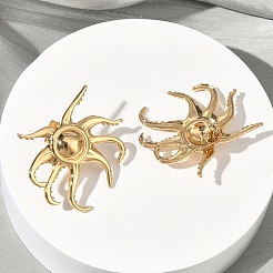 Серьги-гвоздики из нержавеющей стали 304 в форме кальмара&nbsp;EJEW-B156-07G