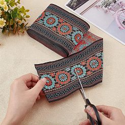 Вышивка лентами из поликоттона в этническом стиле&nbsp;OCOR-WH0073-28