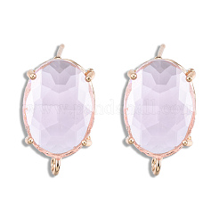 Прозрачные стеклянные серьги-гвоздики k9 GLAA-N038-47