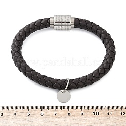 Плетеные браслеты из кожаного шнура из микрофибры BJEW-D304-13P-01