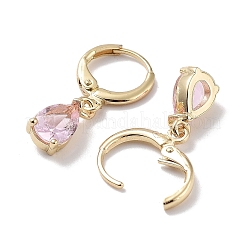 Серьги-кольца из настоящей позолоченной латуни 18 карат EJEW-L269-045G-03