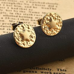 Серьги-гвоздики из нержавеющей стали 304 EJEW-F354-06G-01