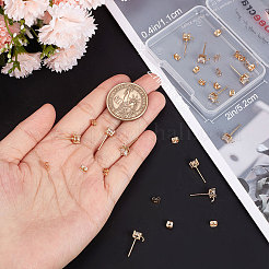 20 шт. латунные серьги-гвоздики&nbsp;KK-BBC0005-01