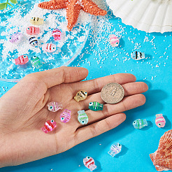 18шт 9 цвета стеклянные бусины&nbsp;LAMP-TA0001-83