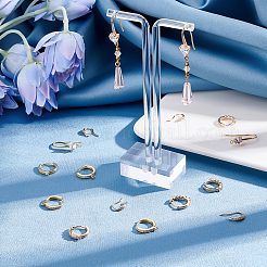 8 шт. 2-х стилевые латунные серьги-кольца с фурнитурой&nbsp;KK-BBC0001-39