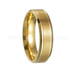 女性用ステンレス指輪201個  ゴールドカラー  6mm  usサイズ6（16.5mm）&nbsp;WG1765E-42