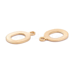 ステンレススチールチャーム201個  アルファベット  18KGP本金メッキ  文字.o  12x8.3x0.6mm  穴：1.4mm&nbsp;STAS-C021-06G-O