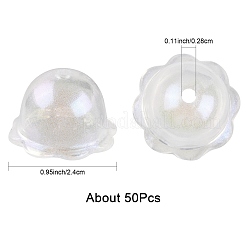 50шт прозрачные акриловые колпачки для бусин&nbsp;OACR-FS0002-41
